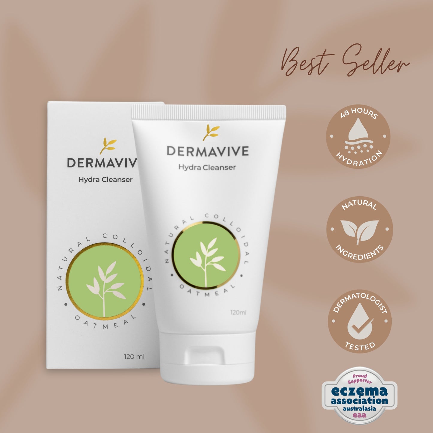 Dermavive Hydra Cleanser Daily Hydrating Face & Body Wash 120ml