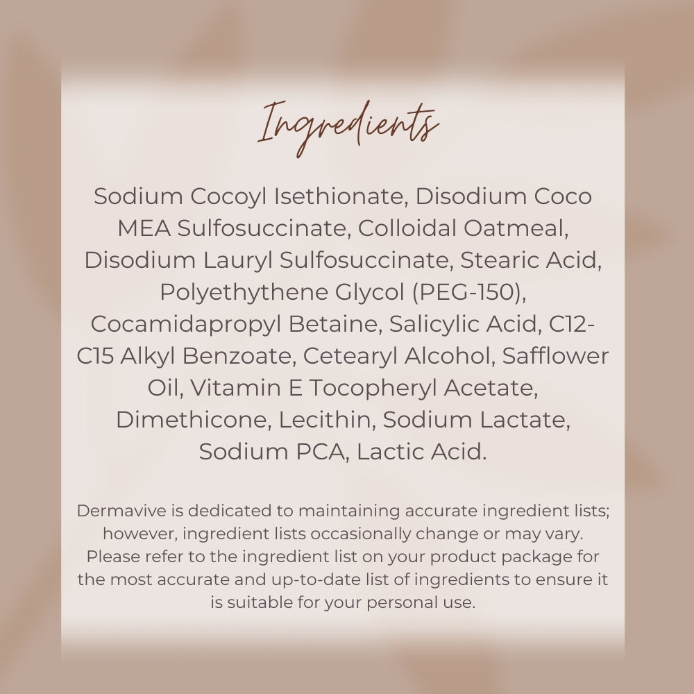 Dermavive Oily Skin Soap-Free Cleansing Bar 120g