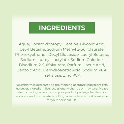 Neutriderm Detox Cleanser  Glycolic Face Wash  120ml