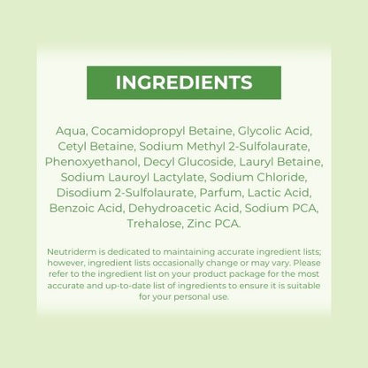 Neutriderm Detox Cleanser  Glycolic Face Wash  120ml