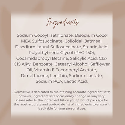 Dermavive Oily Skin Soap-Free Cleansing Bar - 120g x 3
