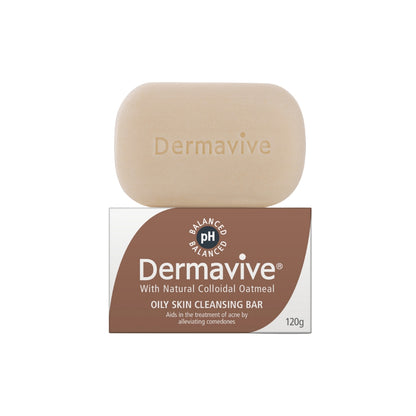 Dermavive Oily Skin Soap-Free Cleansing Bar 120g