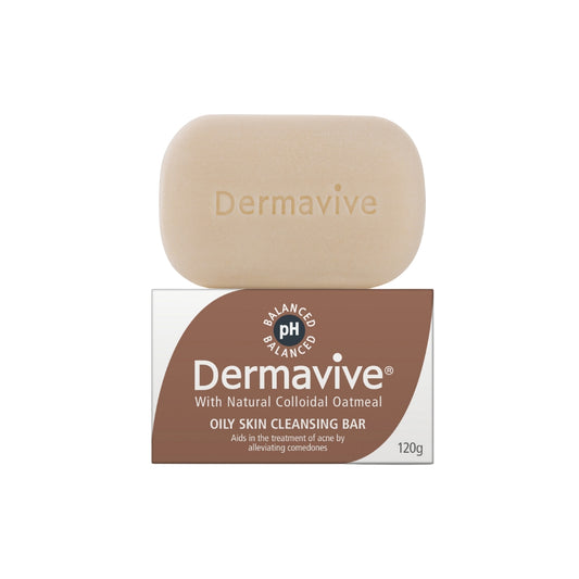 Dermavive Oily Skin Soap-Free Cleansing Bar 120g