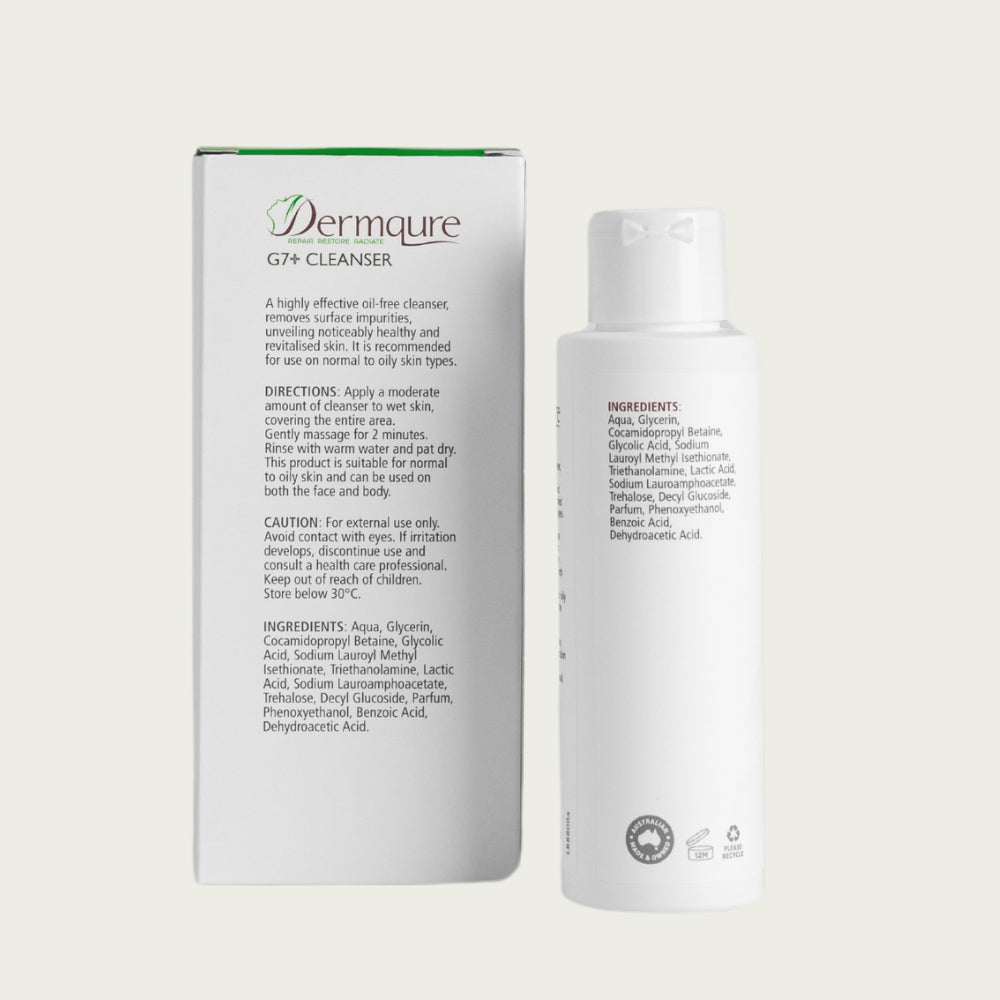 Dermqure G7+ Cleanser 7% Glycolic Acid Face Wash 120ml