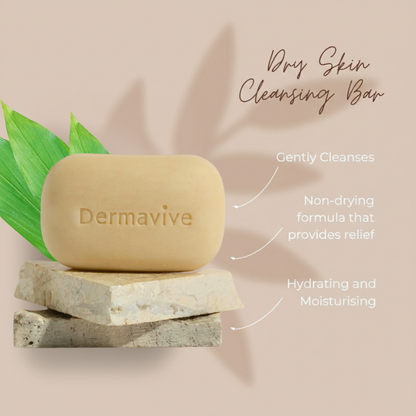 Dermavive Dry Skin Soap-Free Cleansing Bar 120g